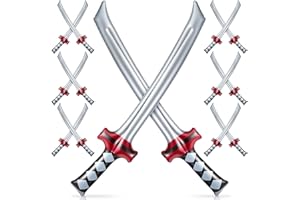 Deekin Ninja Inflatable Sword Ninja Samurai Inflatable Swords Katana Toy Blow up Samurai Toy Costume Accessories for Girls and Boys Birthday Theme Party(12 Pcs)