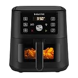Instant Pot 4Qt Vortex 6-in-1 Mini Air Fryer, Custom Program Options, Air Fry, Broil, Roast, Dehydrate, Bake, Reheat, Black, 4 Quarts