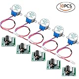 Longruner　5個セット　arduino用　電圧DC　5V　ステッピングモーター+28BYJ-48　ULN2003ドライバテストモジュールボード　電作キット　LK67