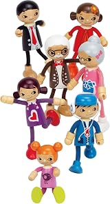 Hape E3505 Modern Family Dad Bendable Wooden Figure Toy for Kids 3+ view 4