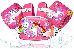 BiutiMama Toddler Floaties, Kids Swim Vest for 22-66 Lbs, Arm Floaties with Adjustable Straps Swim Floats & Arm Band Suitable for Water Sports Pool Swimming Safety for Infant 2,3,4,5,6,7 Years