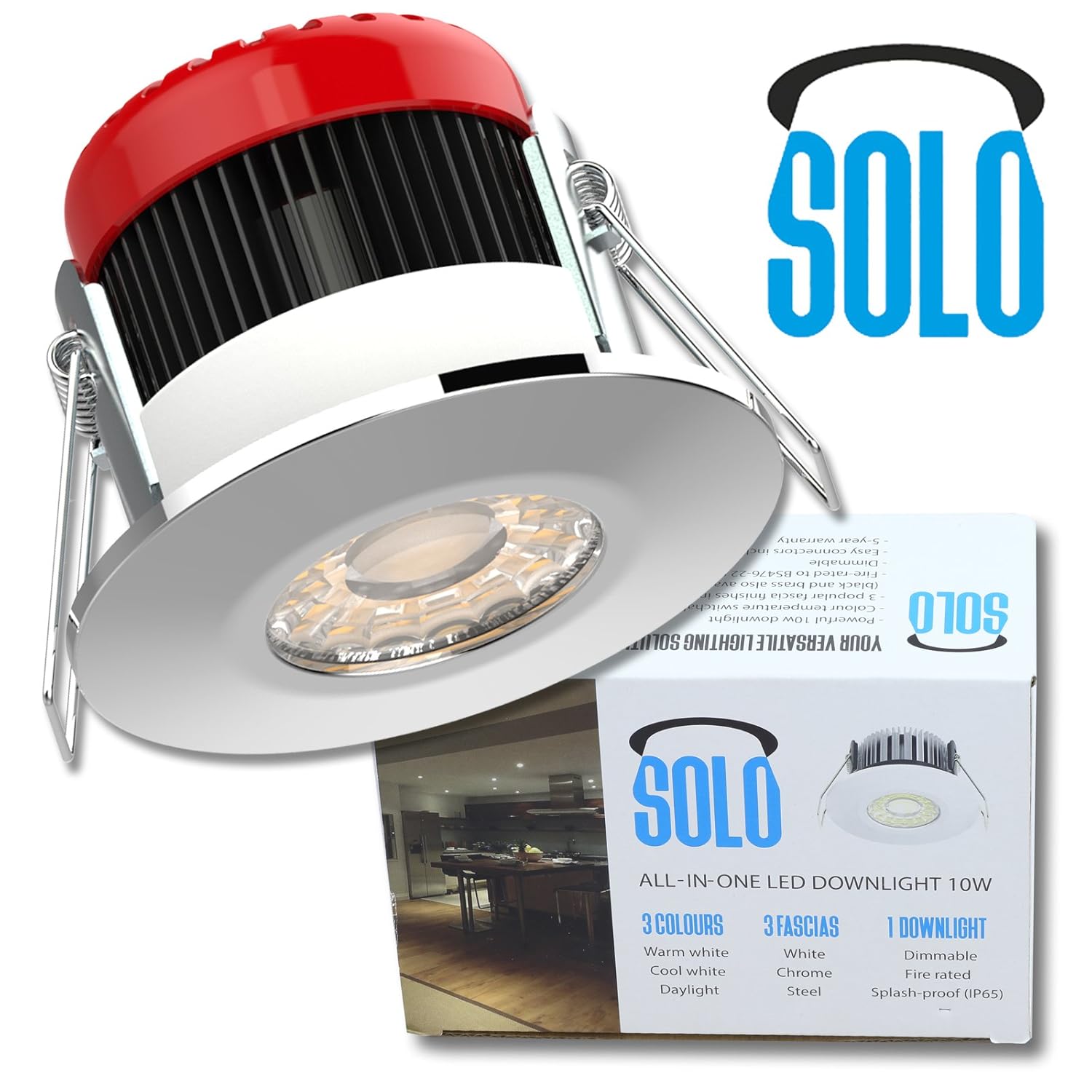 Brite Source Solo 10w AllInOne Fire Rated LED Downlight 740 Lumen