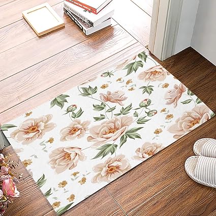 Amazon Com Brawvy Floral Doormats For Entrance Way Indoor Rose