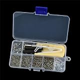 BRITECO 500 PCS Eyeglass Repair Tool Set, Screws Nose Pads Screwdriver Tweezers view 6