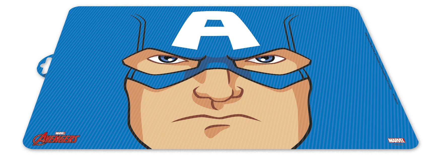 ALMACENESADAN 0403, Character Captain America Placemat; Dimensions 43x29cm; Reusable Plastic Product; BPA Free.