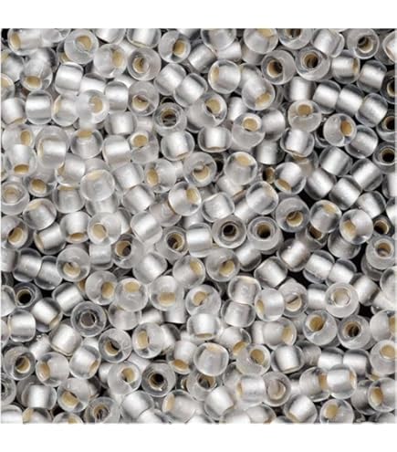 Amazon.com: Toho Round Seed Beads 11/0#21F 'Silver Lined