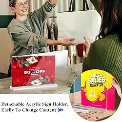 Arrobust Acrylic Sign Holder 8.5x11 Inches 6 Pack