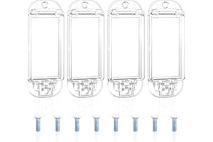 Penitue 4pcs Light Switch Guard Cover, Child Proof Rocker Switch Protector with Screws Baby Safety Lock Cover Plate for Home Office Living Room Light Switches to Avoid Accidentally Turned On or Off