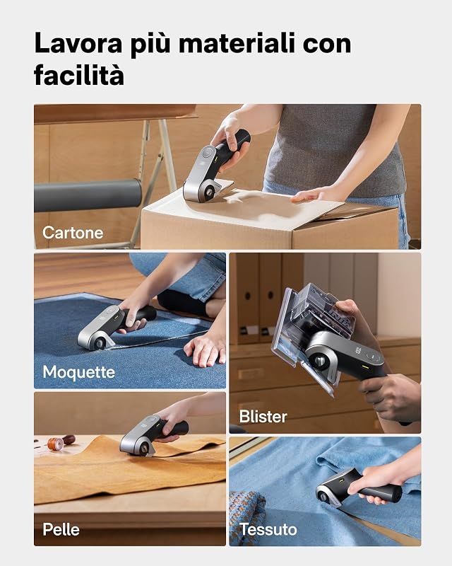 EdgeFlow Taglio Rotante per Cartone, Forbici Elettriche Senza Fili