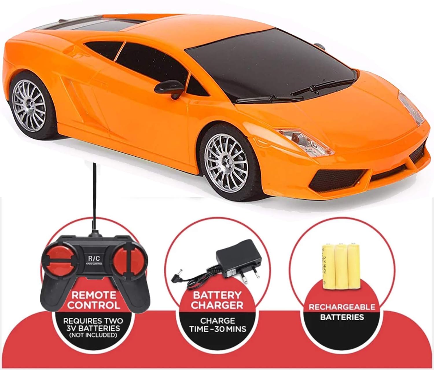 Toyify Plastic Remote Control Car, Pack 