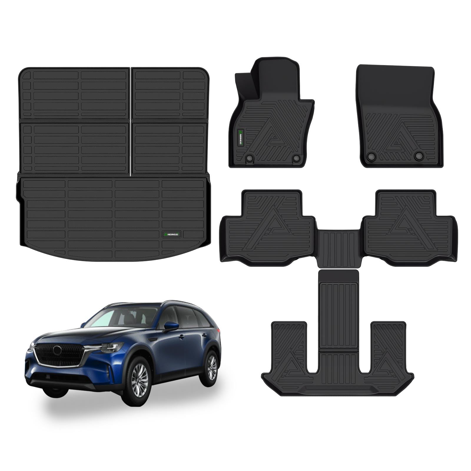 ANBINGO-Mats Full Set for 2024 Mazda CX90 7 Seater