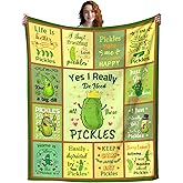 Zorkomr Pickle Blanket Gifts for Pickle Lovers Women Kids,Funny Pickles Lover Blankets for Aduts Men Boys Bed Sofa Couch Living Room Decor All Season 50"X40"