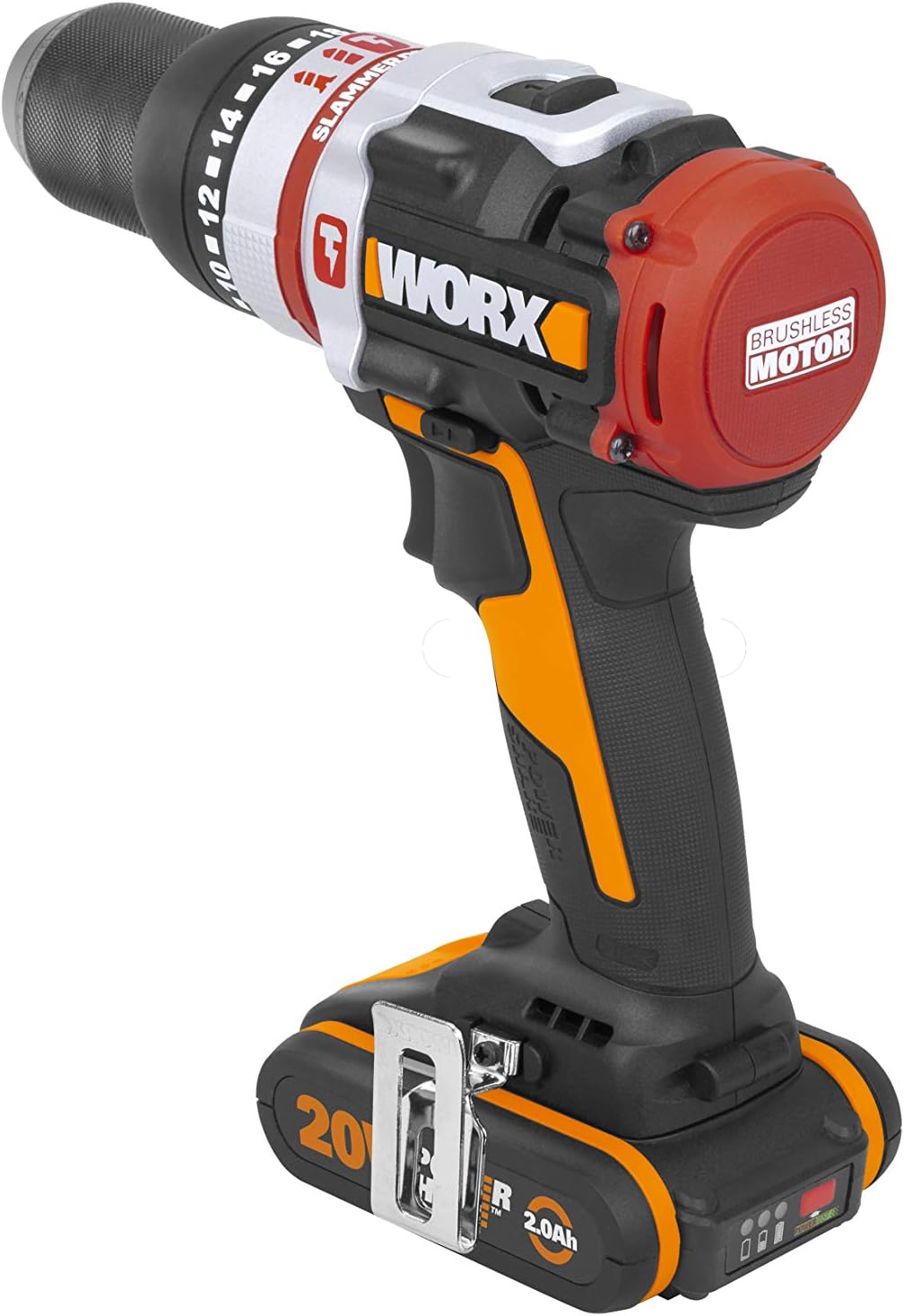 WORX Nitro 18V(20V MAX) Cordless Impact Drill WX354, Slammer Drill, 60N.m, 2-Speed, 2 x 2Ah Batteries Included - Image 4