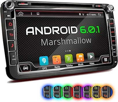 XM-2DA801 Radio de Coche Adecuado para VW Seat Skoda I con Android 6.0.1 I