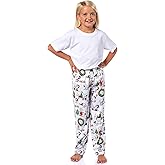 Peanuts Kids Christmas Time All Over Print Smooth Touch Fleece Sleep Bottoms Lounge Pajama Pants for Boys Girls