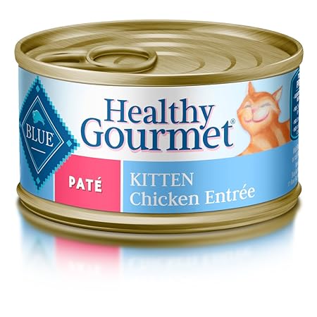 Blue Buffalo Healthy Gourmet Natural Kitten Pate Wet Cat Food, Chicken 3-oz cans (Pack of 24)