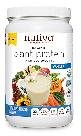 Nutiva Proteína vegetal Superfood para batidos y batidos ...