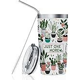 Onebttl Gardening Gifts for Women, Tumbler for Plant Lovers, Gardeners - 20oz/590ml Double Wall Vacuum Insulated Stainless Steel Tumbler Cups - Gifts for Birthday, Christmas - Just One More