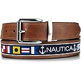 Nautica Men's Reversible Leather Belt | 2-in-1 | Classic | Everyday | Business | Work | Dress | Casual | Metal Buckle