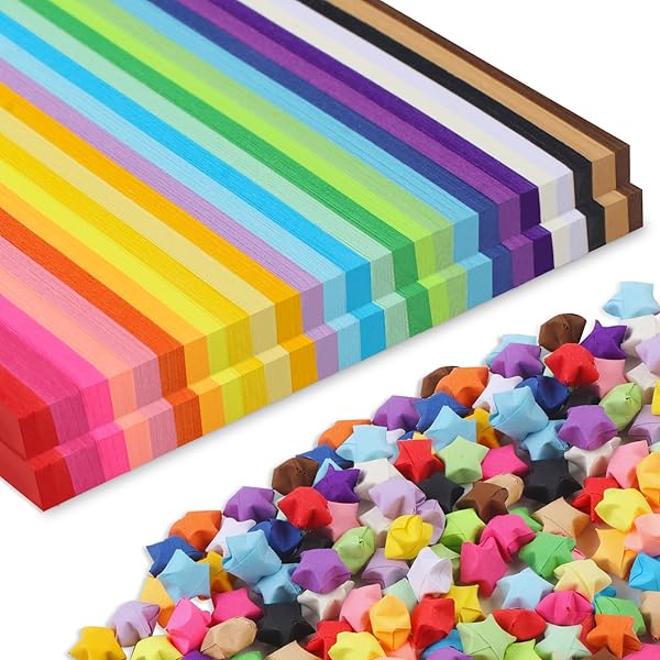 Rainbow Paper Strips For German Stars - 100 Colorful 1/2" Strips For Moravian & Froebel Star Crafting