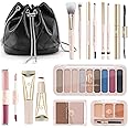 Color Nymph Beginners Makeup Kit For Girls Makeup Set for Teen Full Face Makeup Kit For Women with Cosmetic Bag included 9 Color Eyeshadow Palette Concealer Liquid Blush Eyeliner Lipgloss