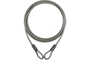 YUXLNJXEM 2.5ft Heavy-Duty 5mm Braided Steel Security Cable – Vinyl Coated Anti-Theft Wire Rope for Luggage, Helmets & Travel Gear