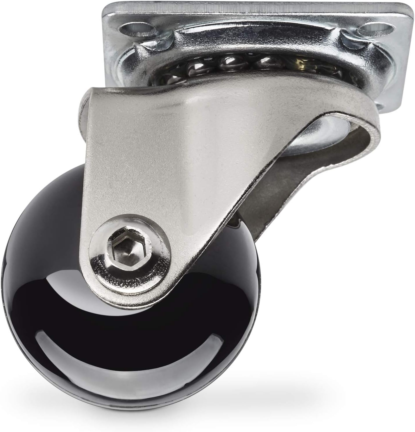 SET of 4 x Furniture Castors SWIFT diameter 35 mm black (2 x with / 2 x without Arrestor) Height 51 mm Transport Castors Swivel - Image 4