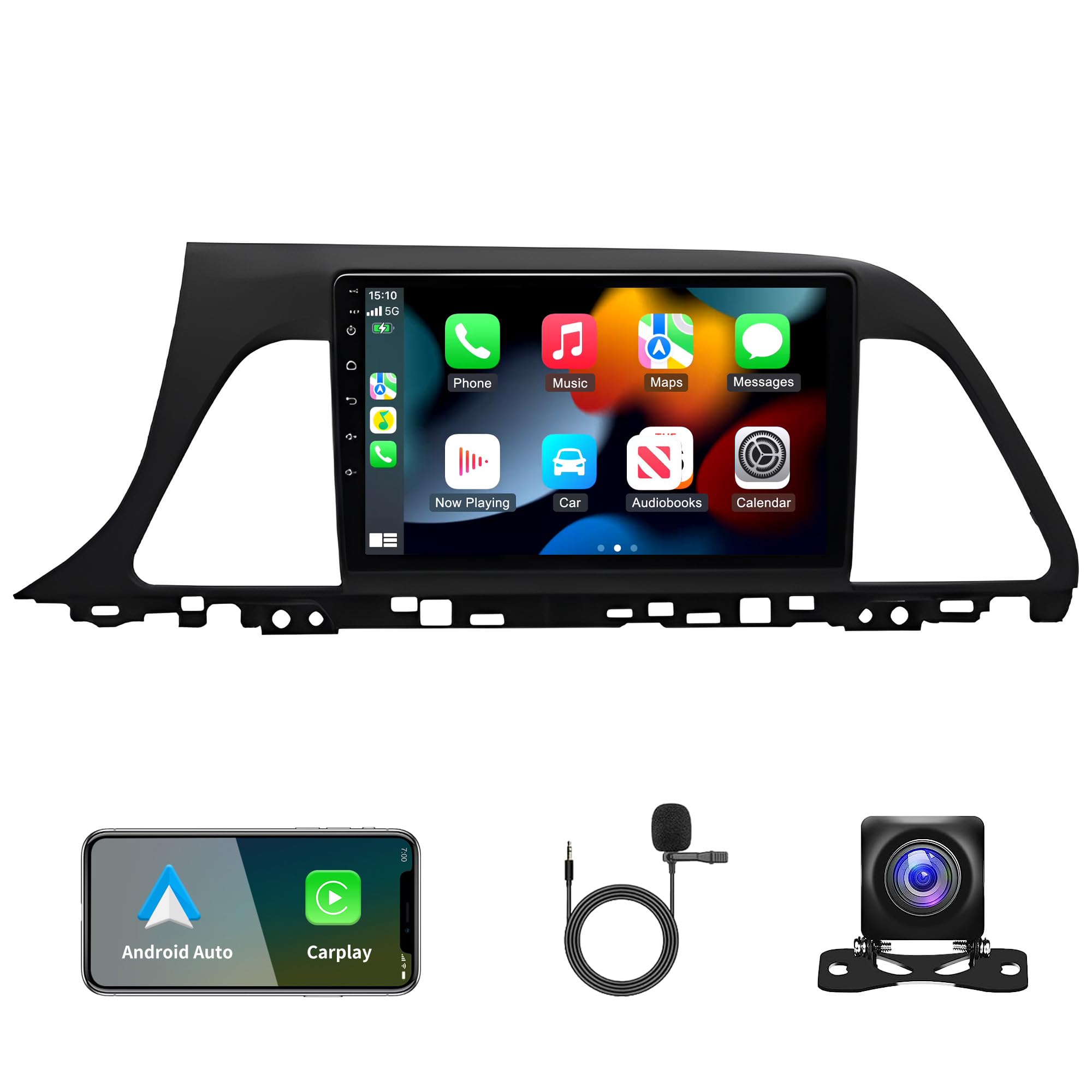 Photo 1 of (unmtested) Car Stereo Upgrade for Hyundai Sonata 2015 2016 2017, Android 13 Wireless CarPlay Stereo Screen with CarPlay Android Auto, 9" IPS Touchscreen Car Radio Support GPS Navigation WiFi Bluetooth DSP