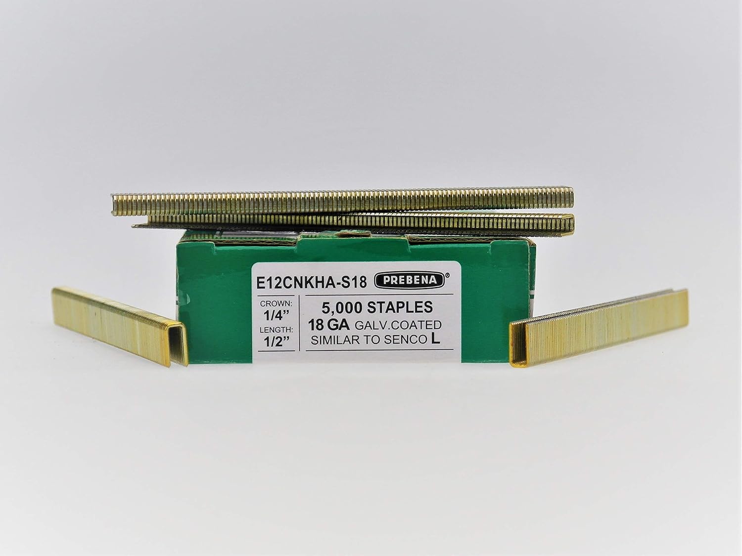 18GA Staples Narrow Crown 1/4" x 1/2" Length Galv. Senco Type L Style 5