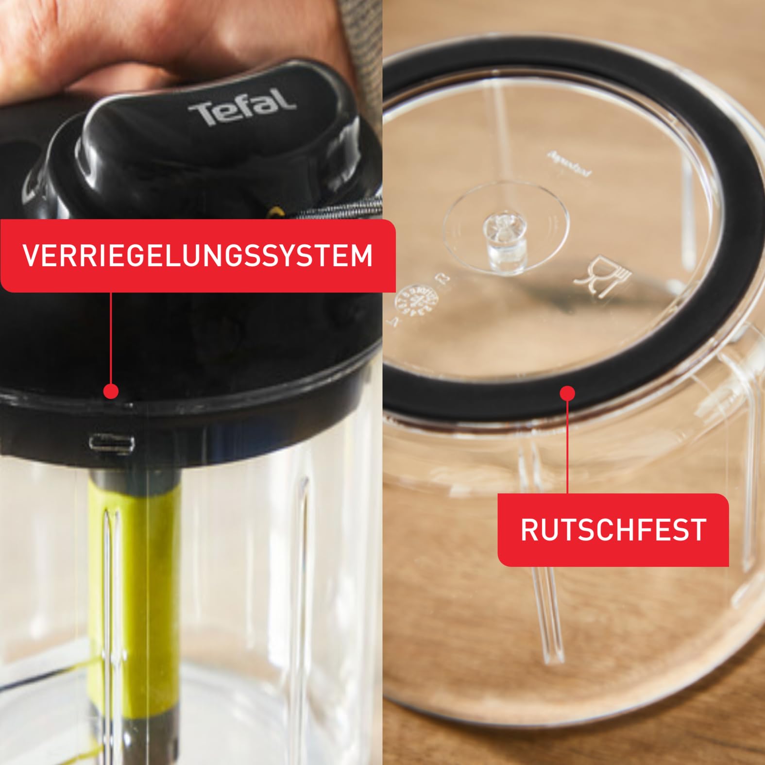Tefal K13204 Ingenio 5-Sekunden-Zerkleinerer ohne Strom, Fassungsvermögen: 900ml, Multizerkleinerer, Universalzerkleinerer für Gemüse, Obst, Nüsse, Knoblauch, Babynahrung, Schwarz/Grün/Transparent 7