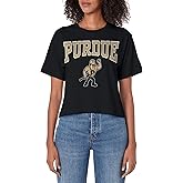Purdue Boilermakers Arch Logo Black Officially Licensed Women's Crop Top