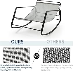 WQSLHX Outdoor Patio Rocking Chairs Set of