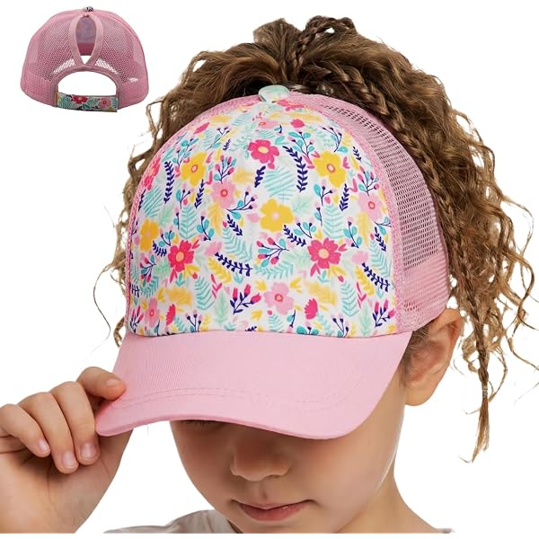 LUCKYBUNNY Girls Backless Cap Ponytail Hat High Messy Bun  display picture 1