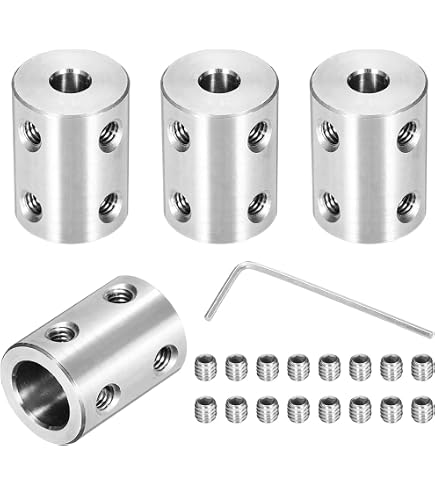 uxcell 8mm to 8mm Bore Rigid Coupling Set Screw L25XD14 Aluminum