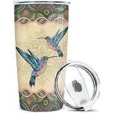 winorax Hummingbird Tumbler 20oz Stainless Steel Insulated Coffee Travel Mug Cup Tumblers with Lid Gift For Women Lady Girl Birthday Christmas Presents