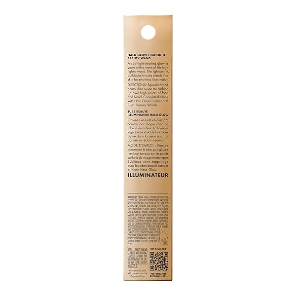 E.L.F. HALO GLOW HIGHLIGHT BEAUTY WAND, LIQUID HIGHLIGHTER WAND FOR LUMINOUS, GLOWING SKIN, BUILDABLE FORMULA, VEGAN & CRUELTY-FREE,CHAMPAGNE CAMPAIGN