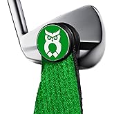 MagnetOwl Magnetic Golf Towel Clip (Turn Any Golf Towel Magnetic) - with 2 Sided Removable Ball Marker - Highest Strength Magnet - Removable and Resuable Towel Magnet - (Green)