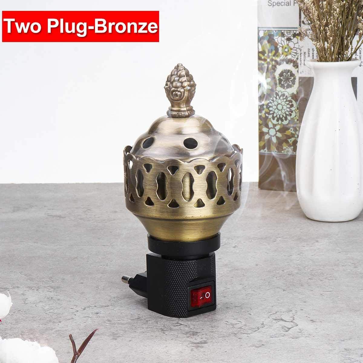 New Portable Mini Electric Bakhoor Burner Incense Metal Burners Square Pearl incense electric incense burner