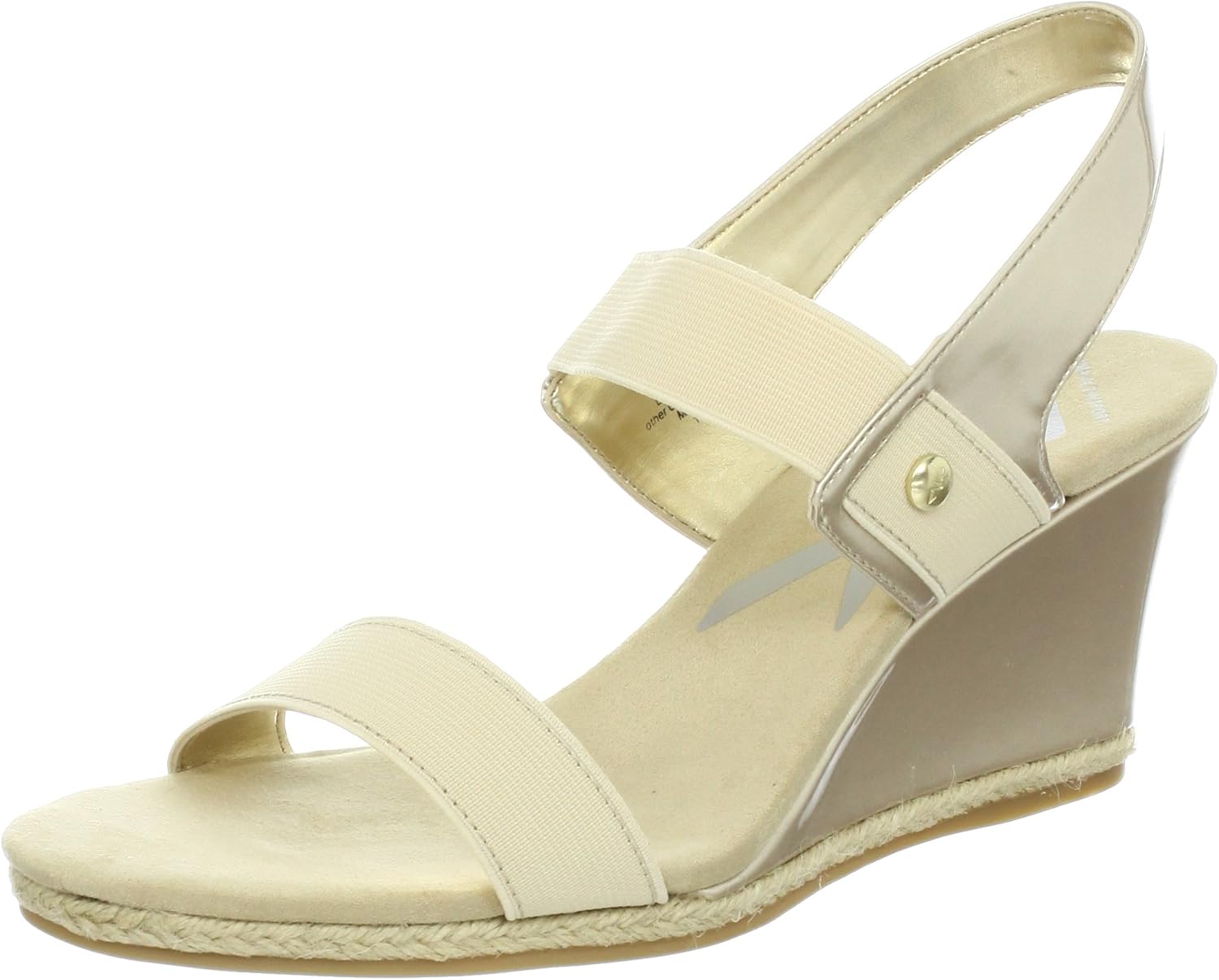 anne klein black wedge sandals