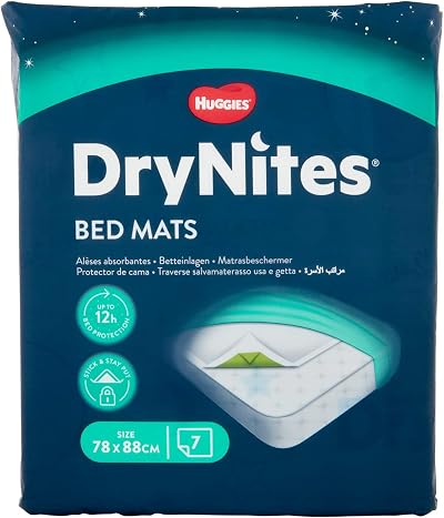 Huggies DryNites Absorbent Bed Mats Pack of 2 Eight 7 pieces each