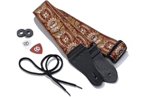 KLIQ MUSIC GEAR KLIQ Vintage Woven Guitar Strap for Acoustic and Electric Guitars