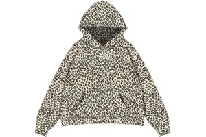 UAGVB Cheetah Print Hoodie Oversized Camo Hoodie Pullover Sweatshirt Vintage Trendy Hoodies Y2k Graphic Hoodies