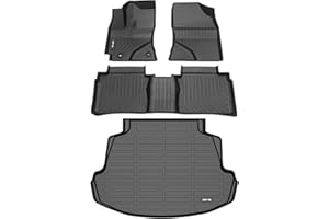 AIPOIL® Floor Mats & Cargo Liner Set for 2014-2019 Toyota Corolla (Only Sedan) All Weather Protection TPE Anti-Slip Automotive Full Set Custom Car Mats Accessories - Black
