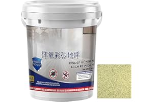 High Gloss Marble Effect Epoxy Floor Coating - Epoxy Colored Sand Formula | Water-based Anti-rust Paint, Stone Finish, Non Sl