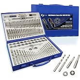 100pcs Combination Drill and Tap Set SAE&amp;Metric Tap and Die Drilling Tools | Tap and Die Set for Cutting External and Internal Threading and Drilling Tools for Repairing Rethreading DIY with Accessories