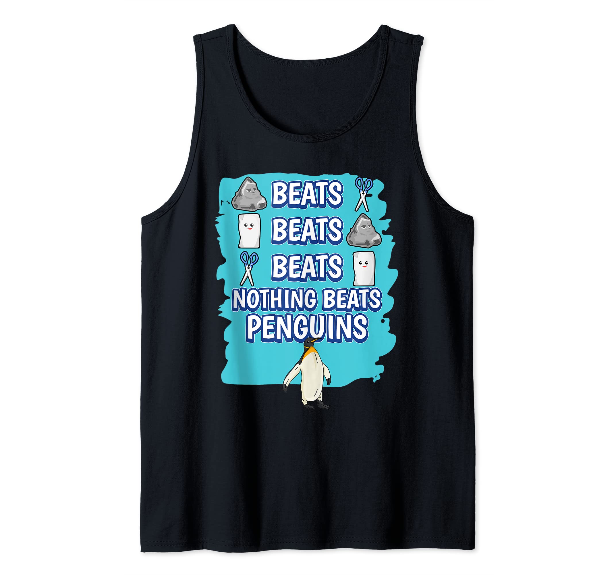 Nothing Beats Penguins Rock Paper Scissors Game Penguin Tank Top