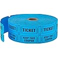 2000 Methdic Blue Raffle Tickets (4 Color Selection), Double Roll, Ticket for Events, Entry, Class Reward, Fundraiser & Prizes