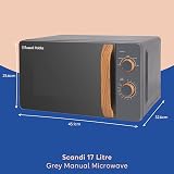 Russell Hobbs RHMM713G 17 L 700 W Scandi Compact Microwave Grey view 2
