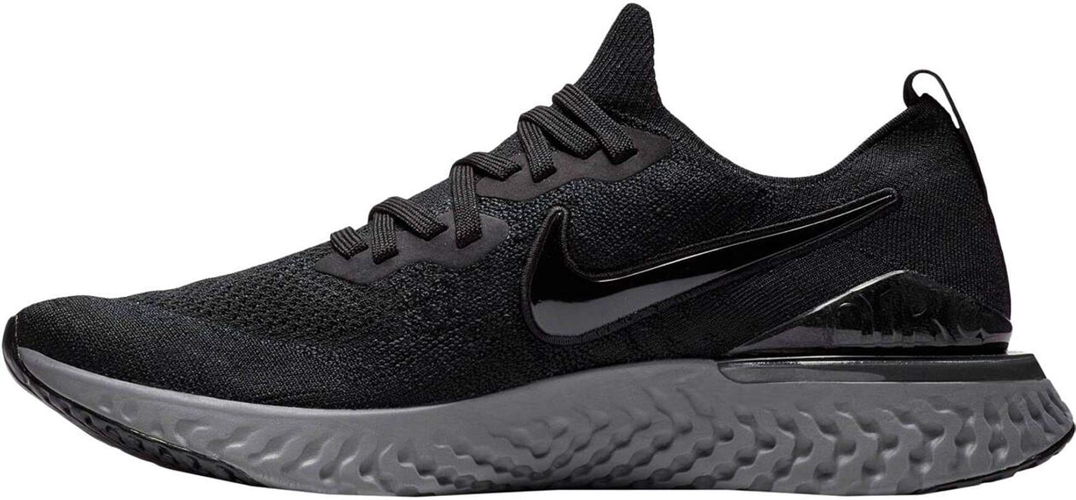 nike running epic react 2 flyknit trainers in black
