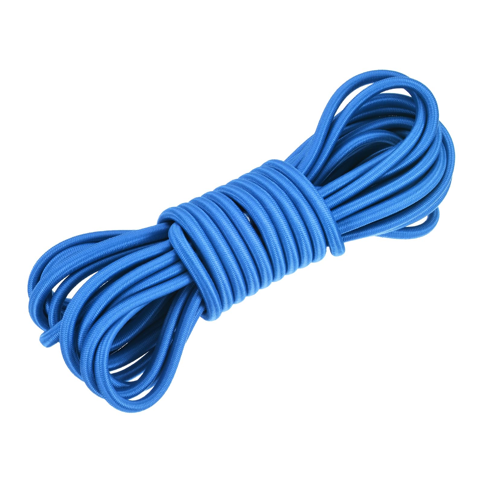 DMiotech 6mm Shock Cord, 7.6 M Blue Bungee Cord Tent Pole Shock Cord Round Elastic Kayak Rope Stretch String Marine Grade Heavy Polyester for DIY Projects Tie Downs